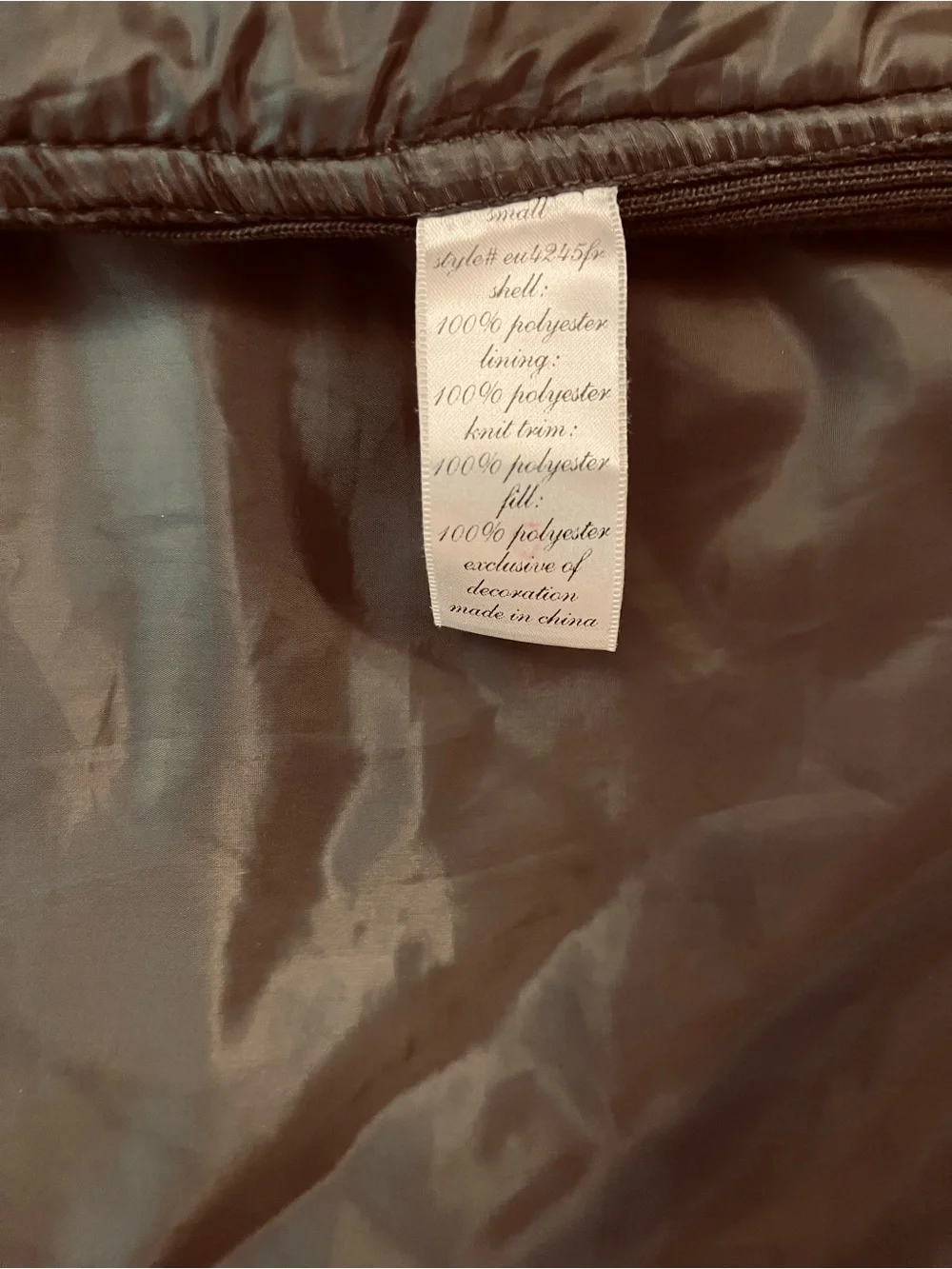 Quinn Women’s Quilted Olive Green Zip-Front Vest-sz S